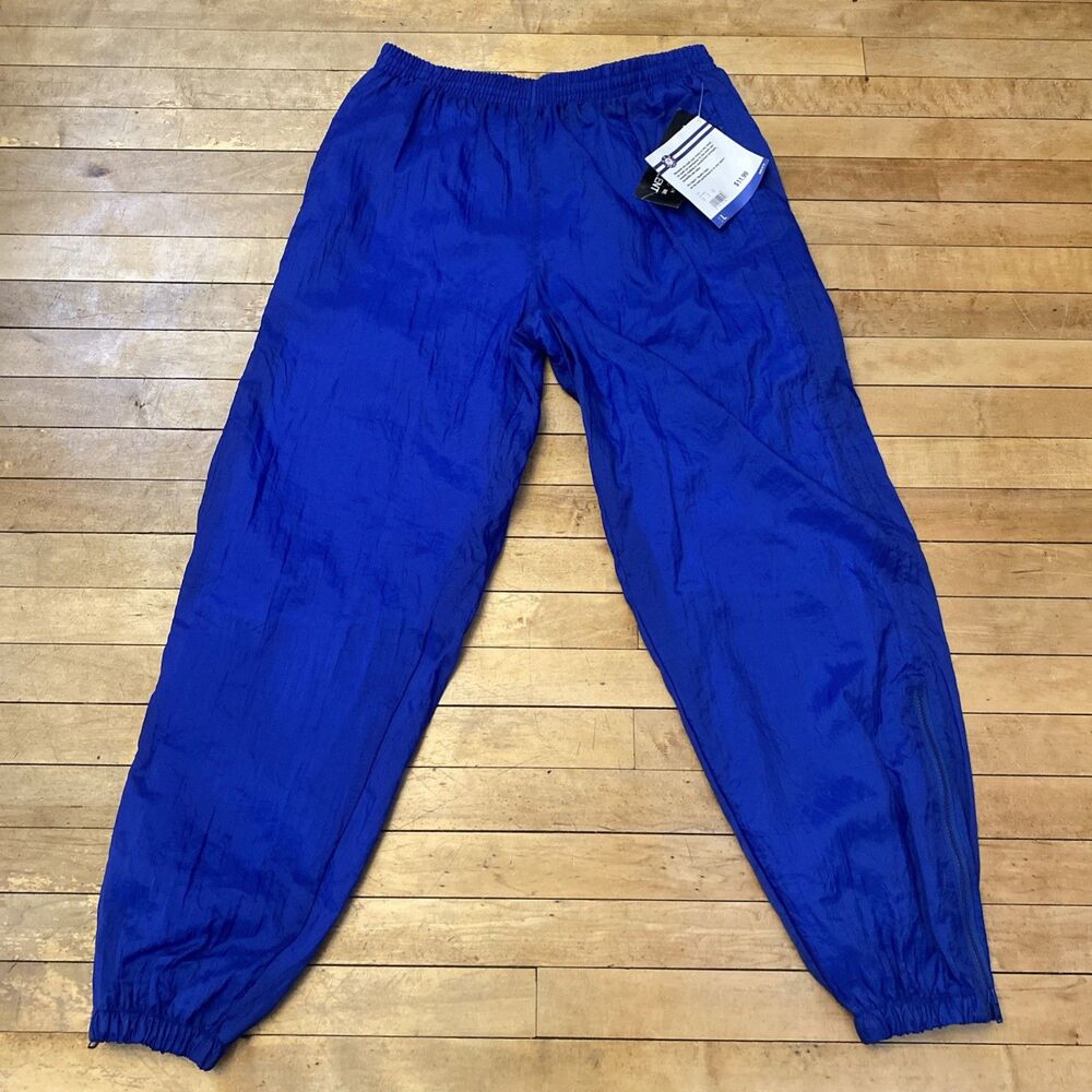 Pro Spirit Vintage Wind Pants Track Pants Men’s Size Large Blue Lined Bottom Zip